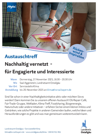 Austauschtreff: Nachhaltig vernetzt - für Engagierte und Interessierte