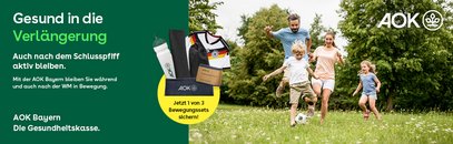 AOK-Gewinnspiel „Gesund in die Verlängerung“ vom 01.05. bis 20.06.2026