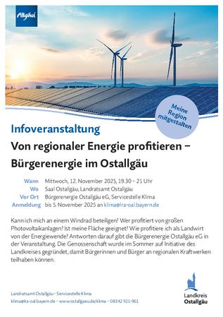 Von regionaler Energie profitieren - Bürgerenergie im Ostallgäu