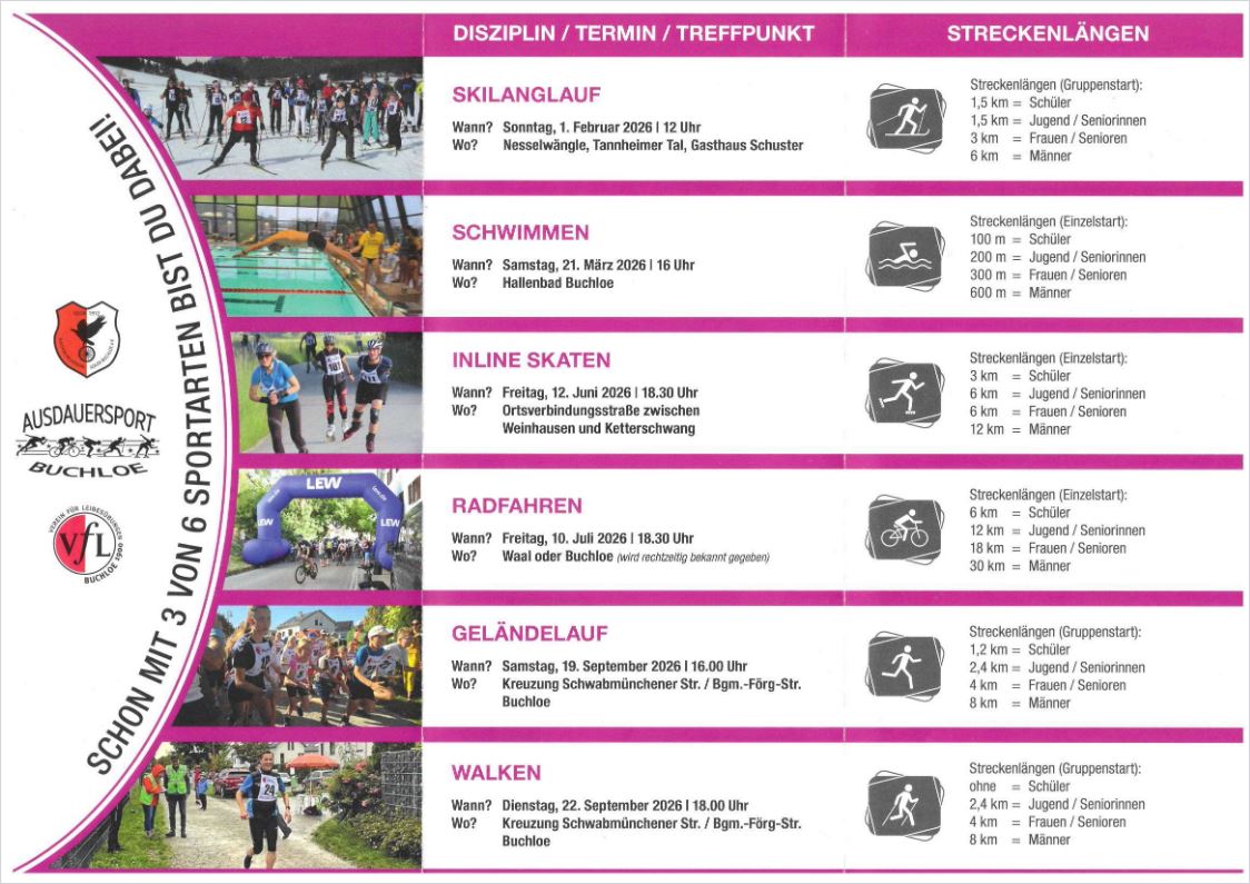 Buchloer Ausdauersportmedaille 2026